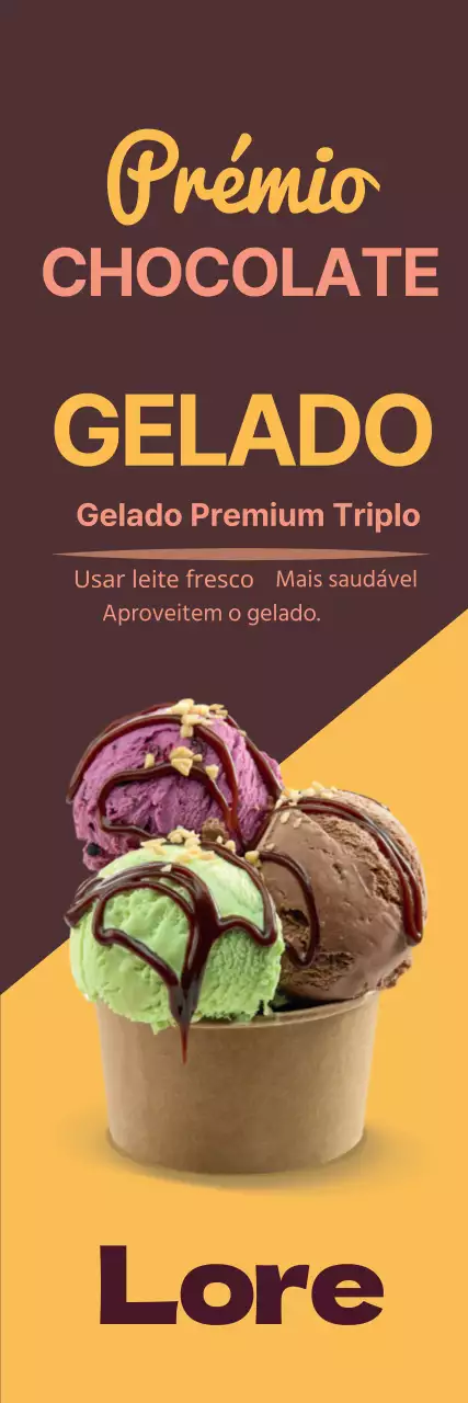 Promover o gelado castanho amarelo puro