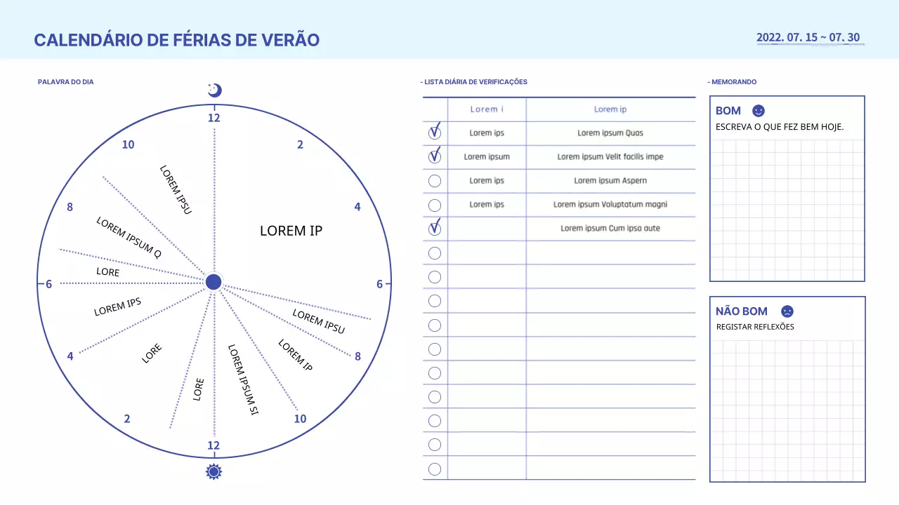 Agenda diária simples