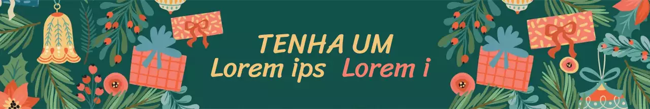 Presentes de Natal ilustrados verdes