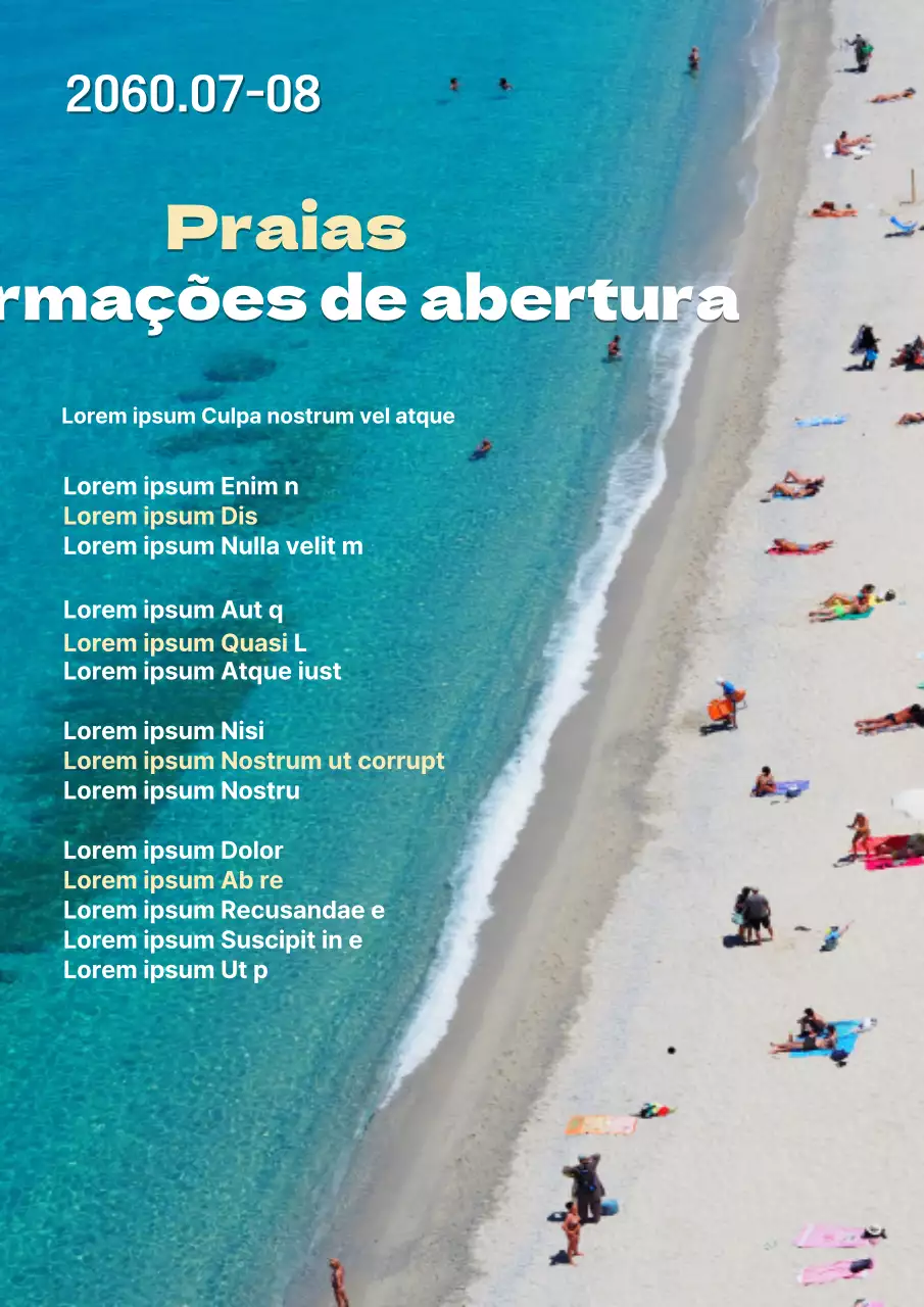 Informações sobre a abertura das praias de Gangwon-do durante os meses quentes de verão