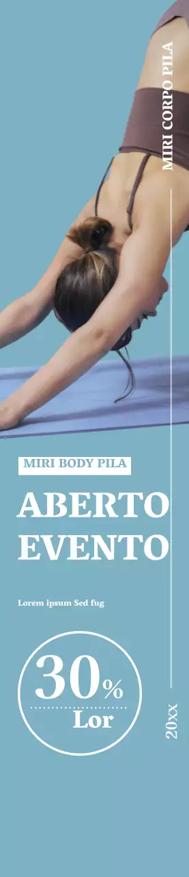 Um cartaz para um evento emocionante do Pilates Open.