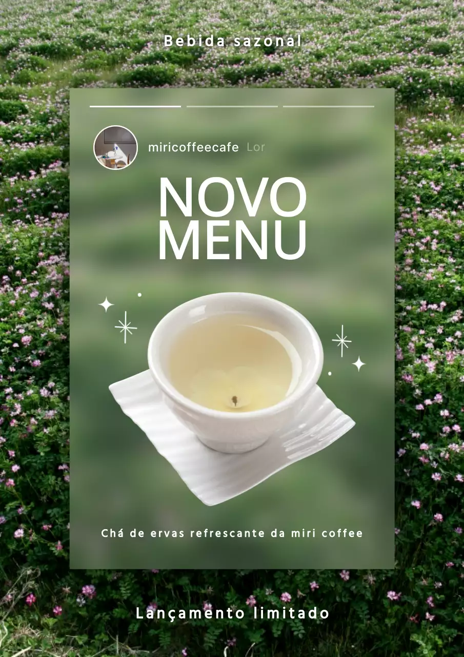 Nova ementa no Story Concept Cafe verde e chartreuse