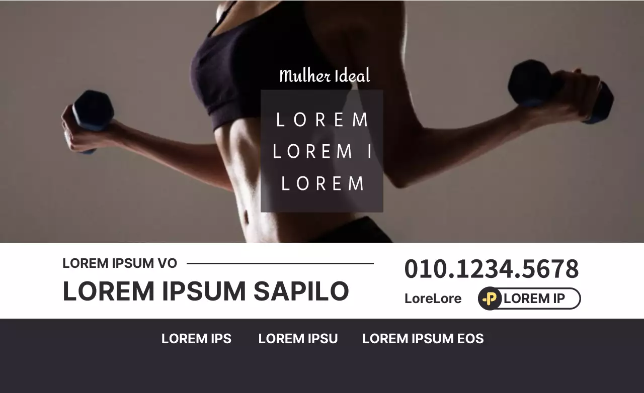 Conceber uma embalagem quente que promova a boa forma física, perfil corporal PT com uma imagem de um corpo saudável e em exercício