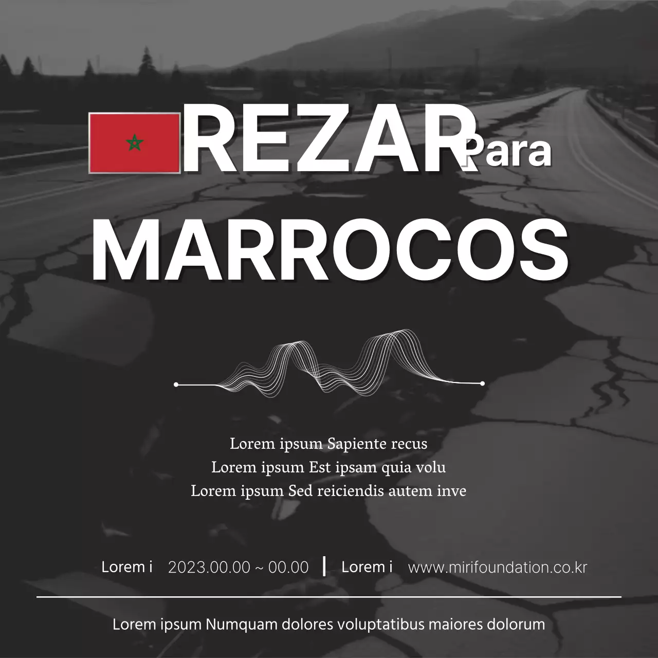 Promover o apoio ao luto pela recuperação do terramoto na modernidade a preto e branco e cinzento