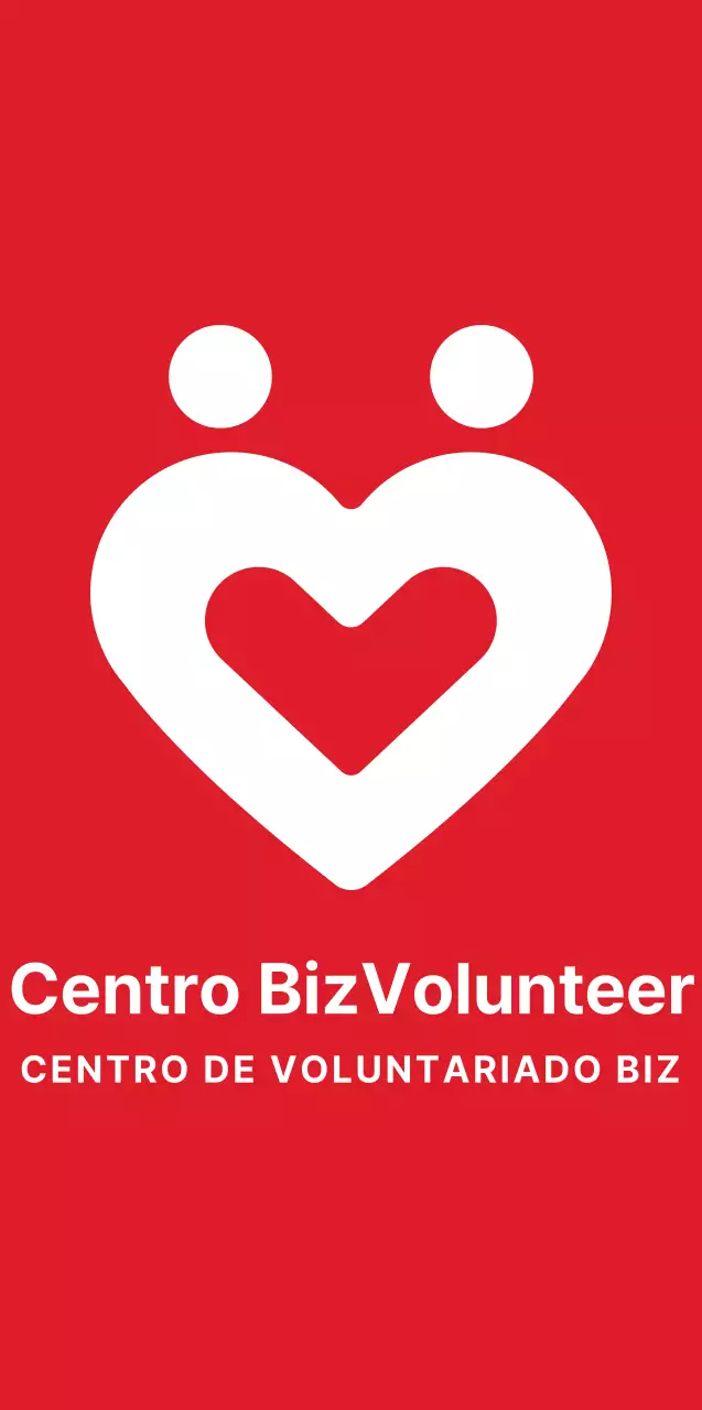Símbolo de coração vermelho e branco simples e moderno para centros de voluntariado e promoções