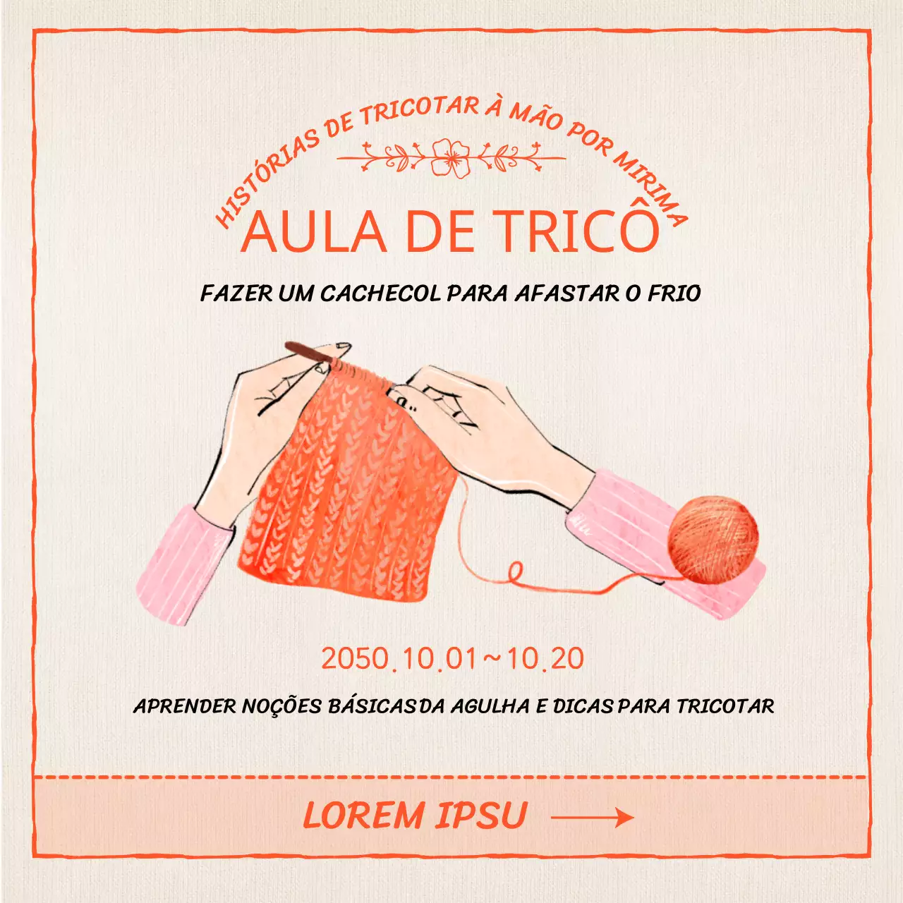 Feed do Instagram do Orange Hand Drawing
