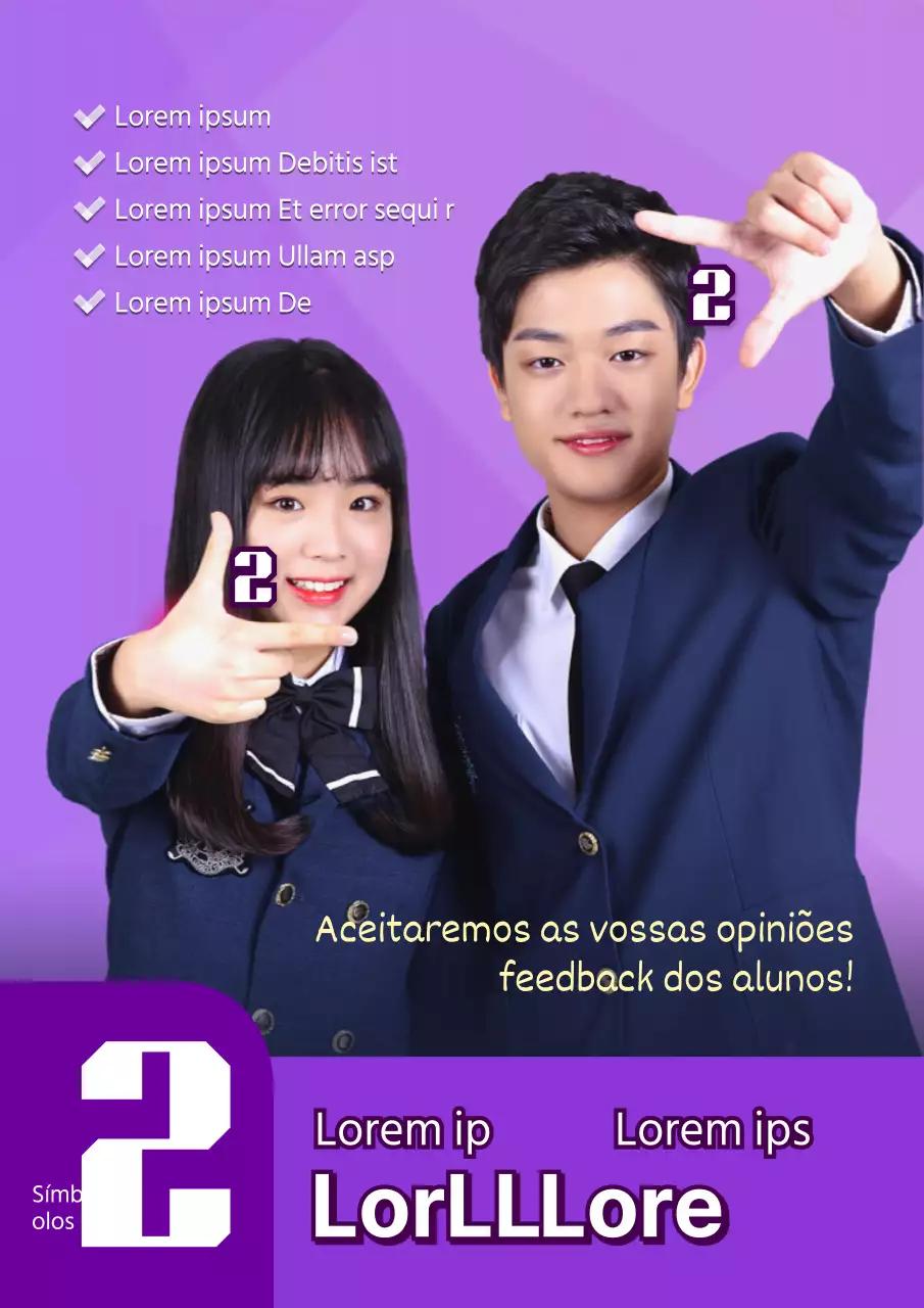 A campanha para a vice-presidência do presidente do liceu, de cor púrpura e co-educacional