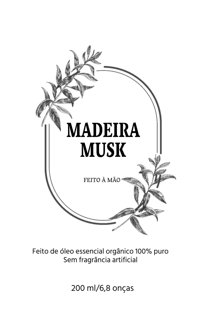 Rótulo de embalagem de produto de beleza limpo com ilustração branca