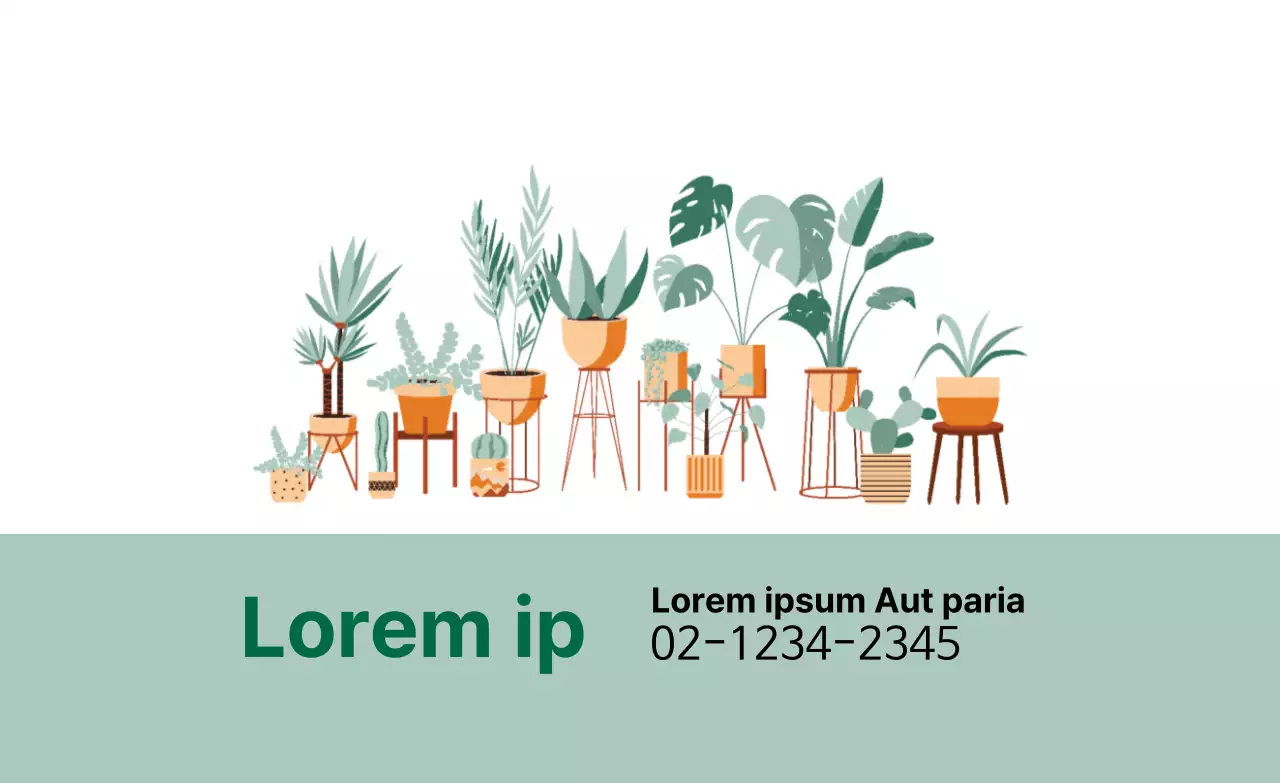 Ilustração verde Jardim botânico primaveril elegante