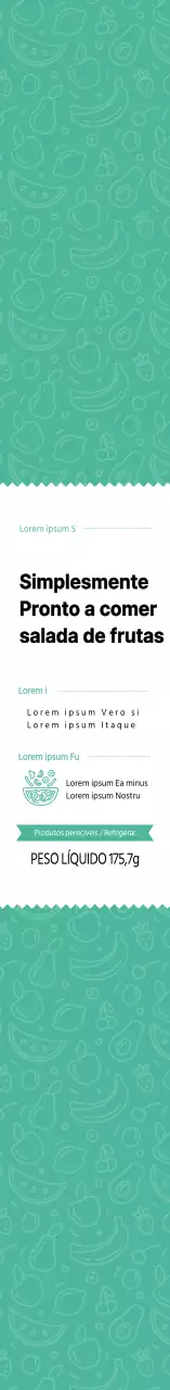 Caixa de almoço turquesa para salada de fruta simples