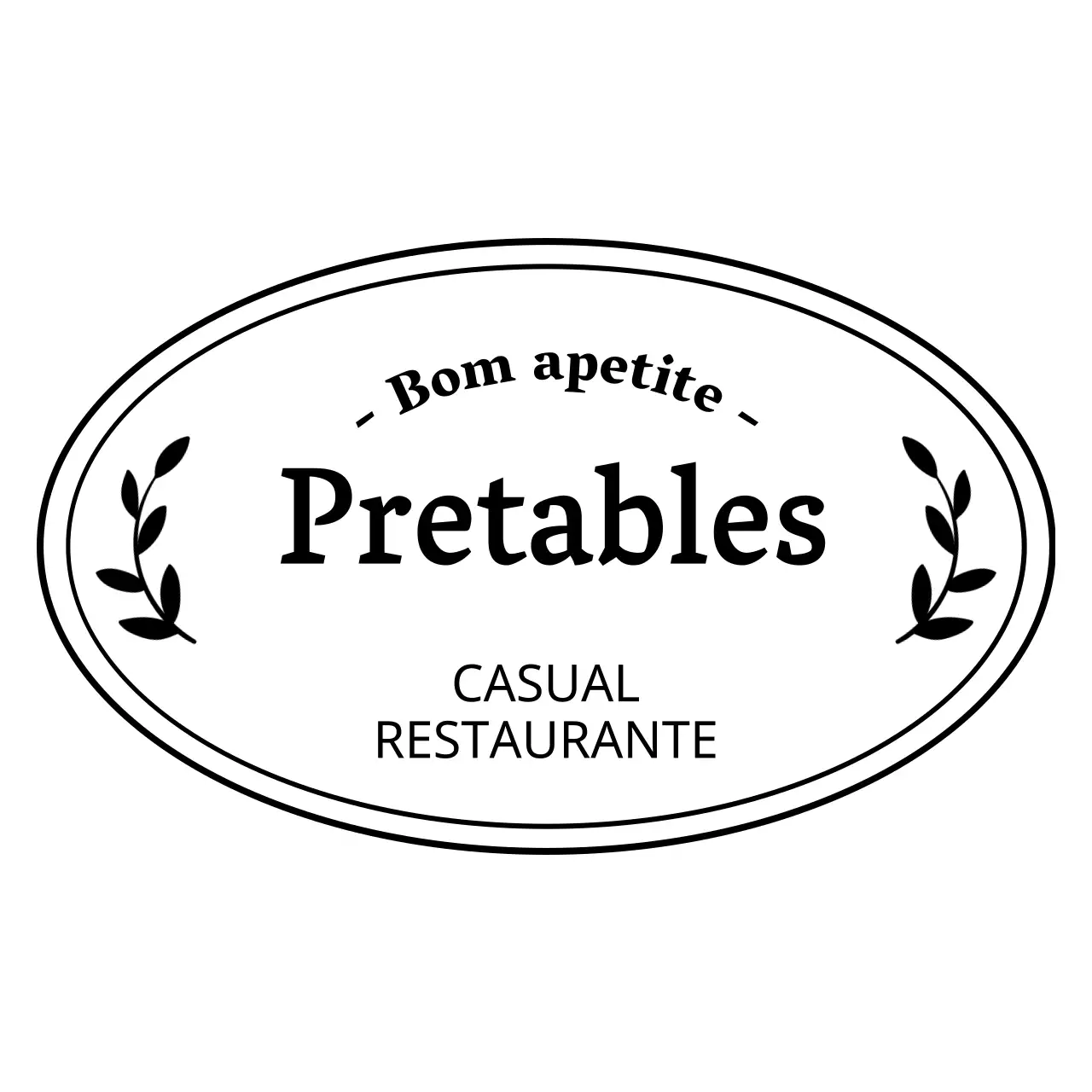 Um restaurante com um conceito de logótipo simples e de uma só moldura