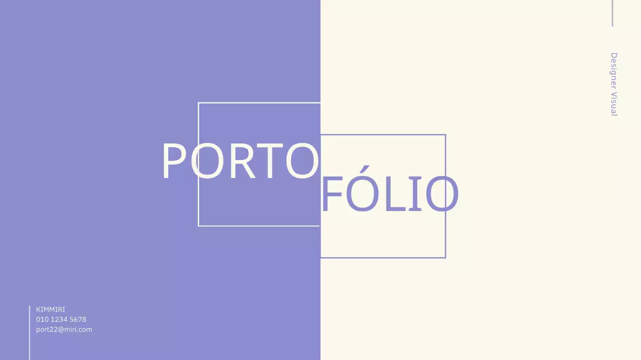 Um portefólio simples, lilás e bege para a preparação de um estudante universitário para o emprego