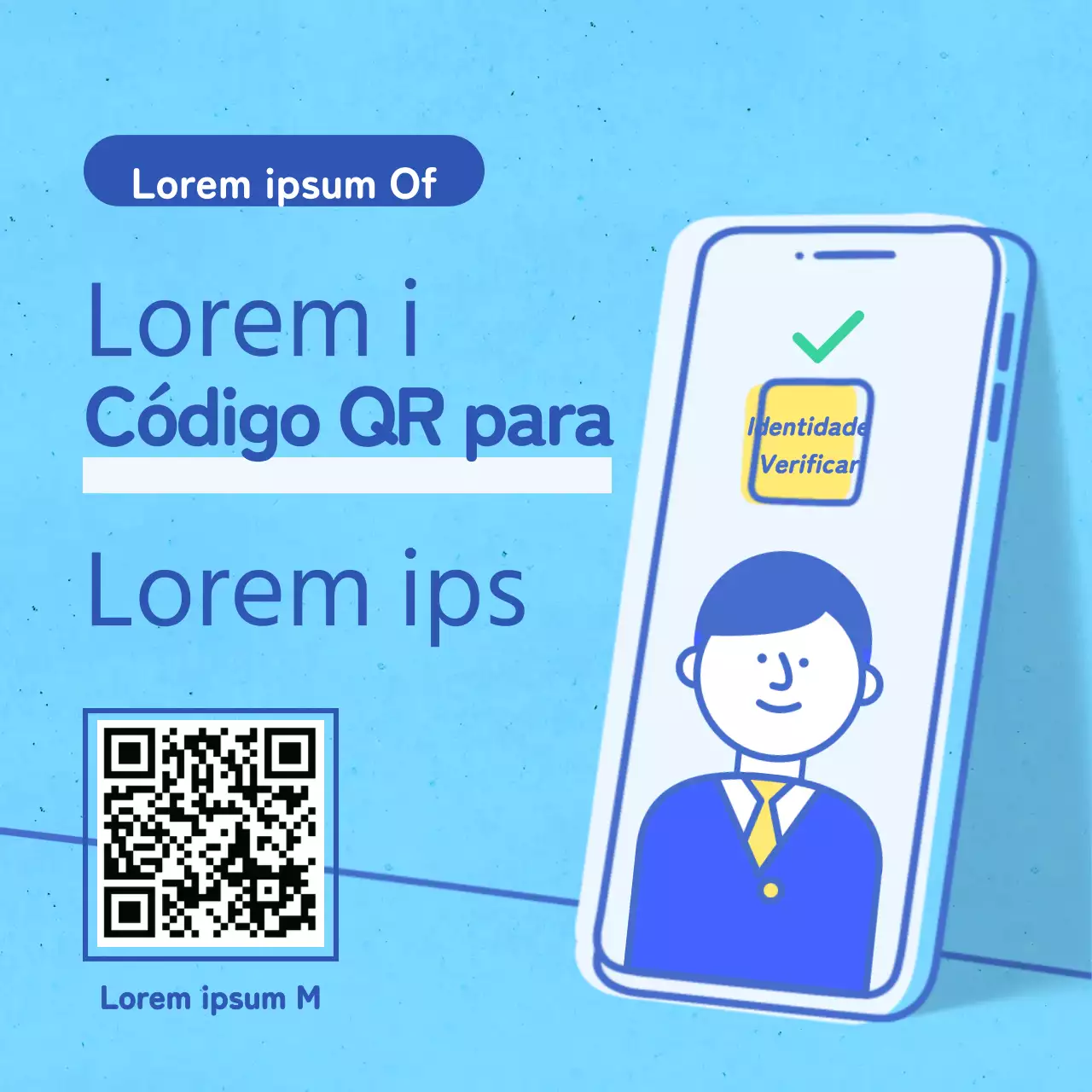 Modelo de ilustração de telemóvel azul claro
