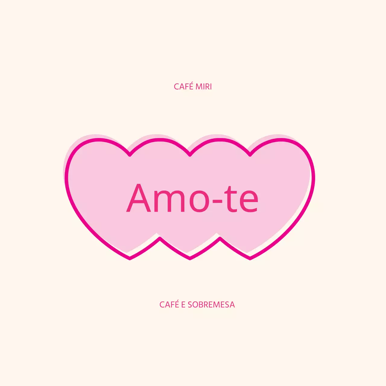 Etiquetas de café giras com ilustrações cor-de-rosa