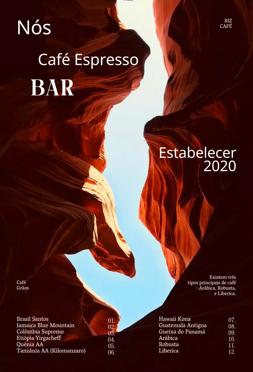Promova o seu café de verão com um cenário do Grand Canyon