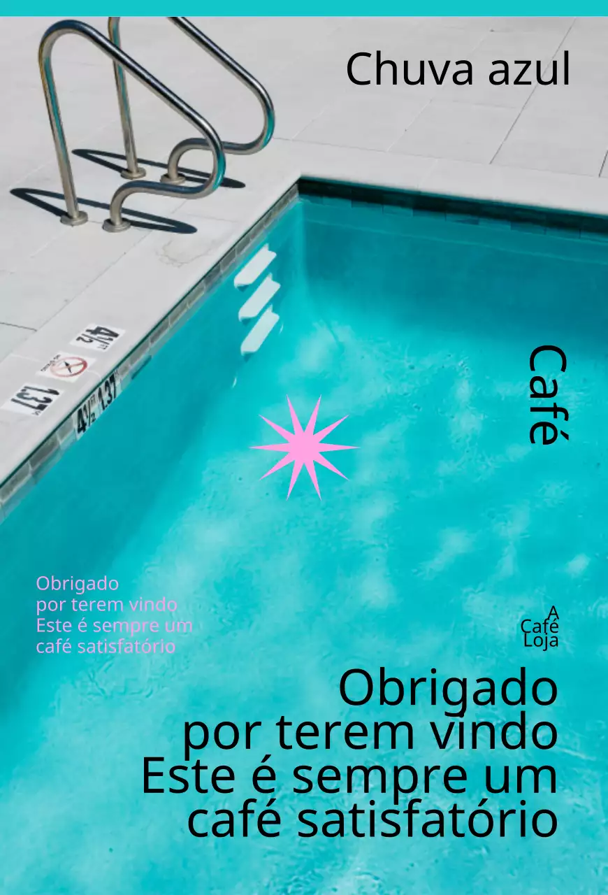 Promova o seu café com um cenário de piscina de inspiração vintage