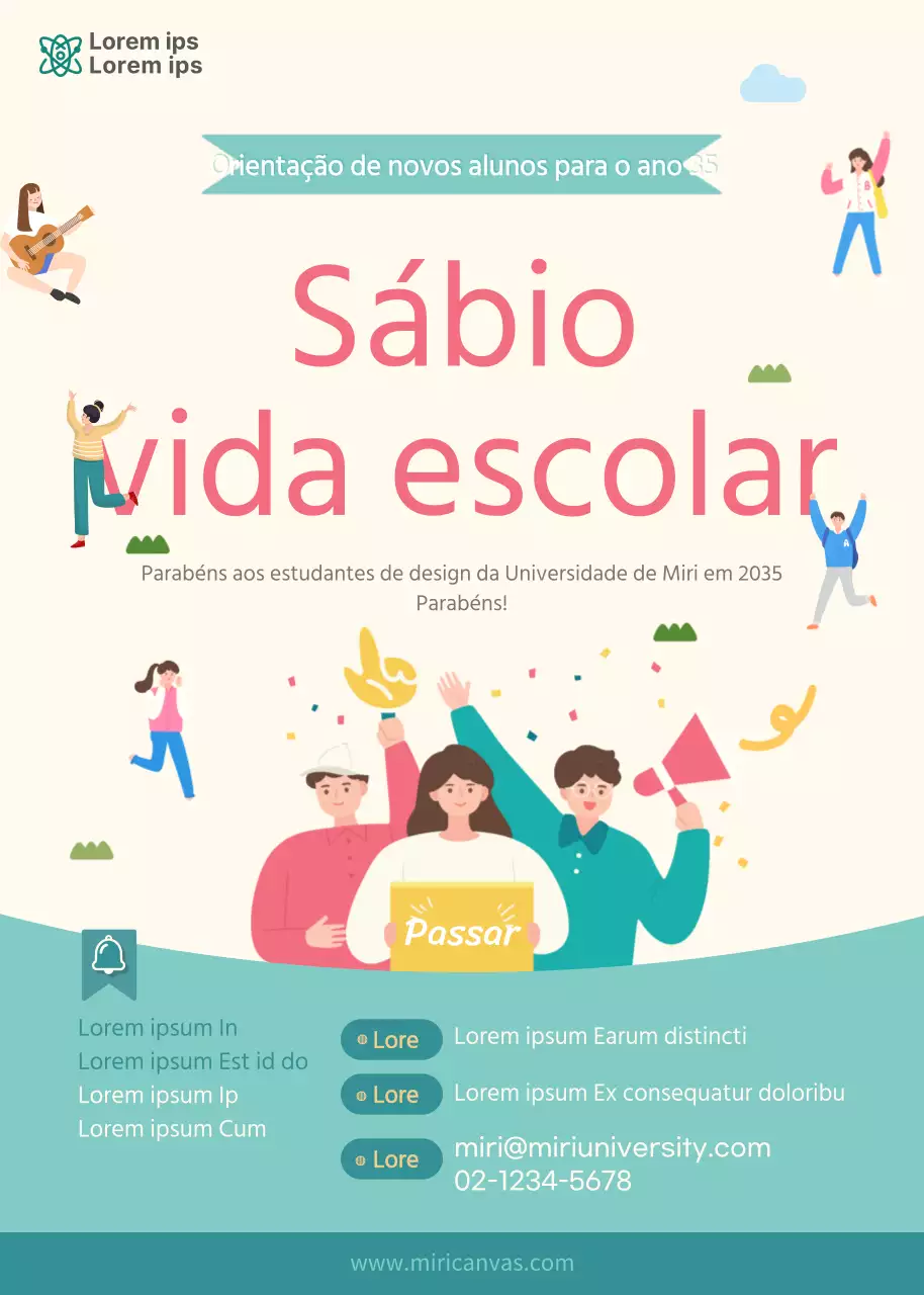 Anúncio de aceitação da ilustração Balleran em amarelo claro e menta (pop-up do evento)