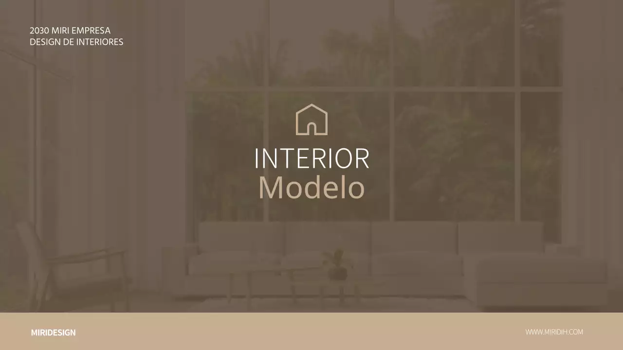 Modelo de interior emocional em tons de castanho