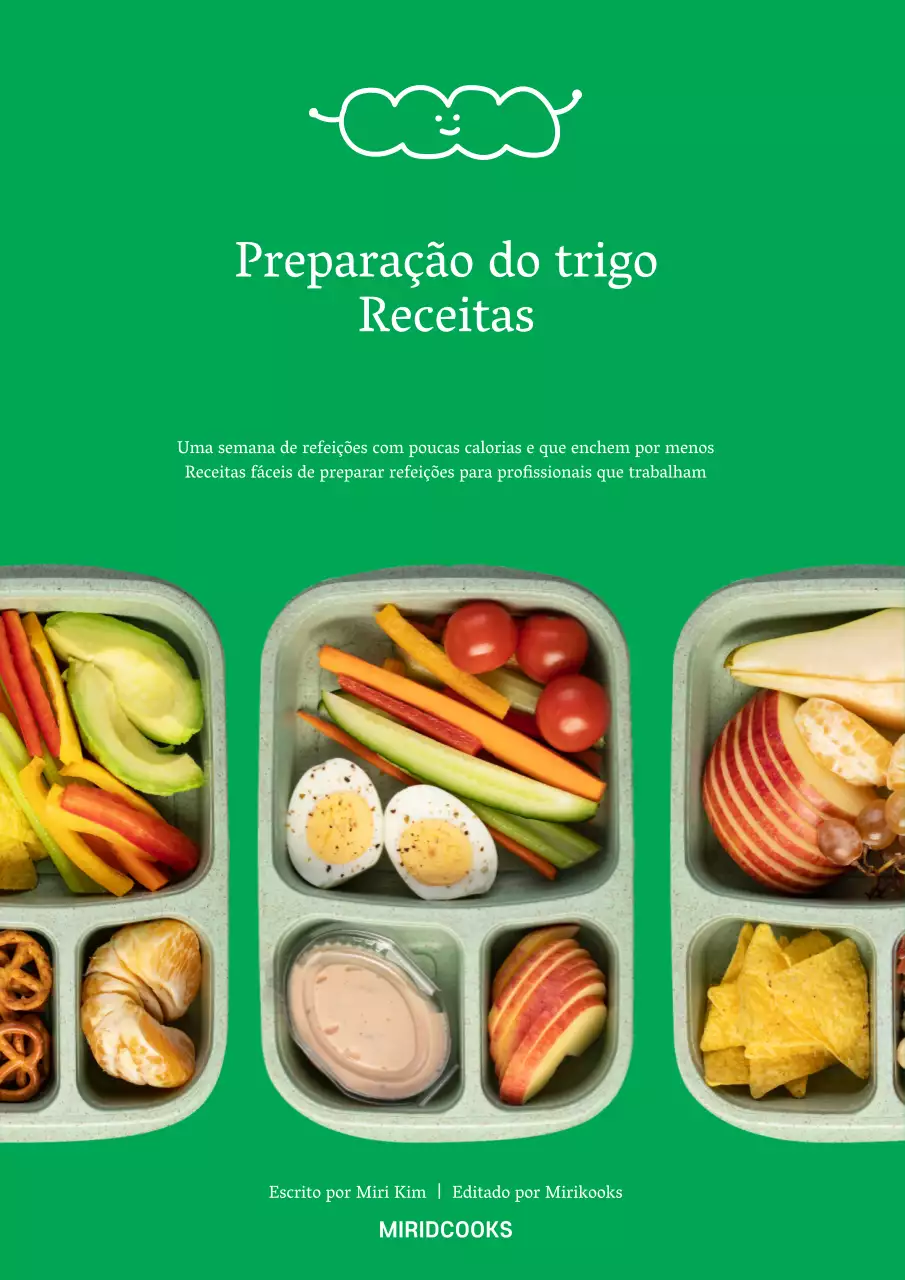 Receita de preparação de refeição ilustrada de gracinha verde