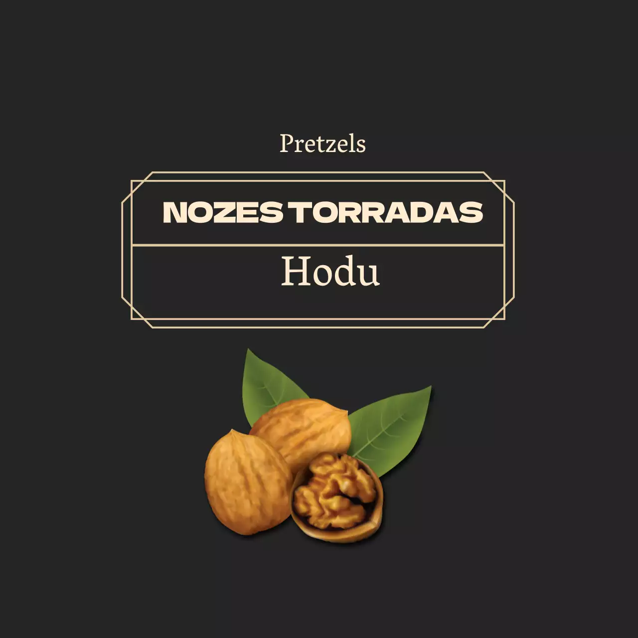 Porcas de noz de moldura preta limpa