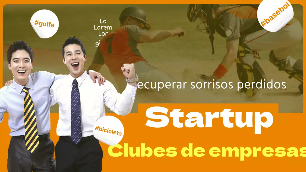 Tema fotorrealista realista amarelo-laranja para a apresentação de um clube de empresa