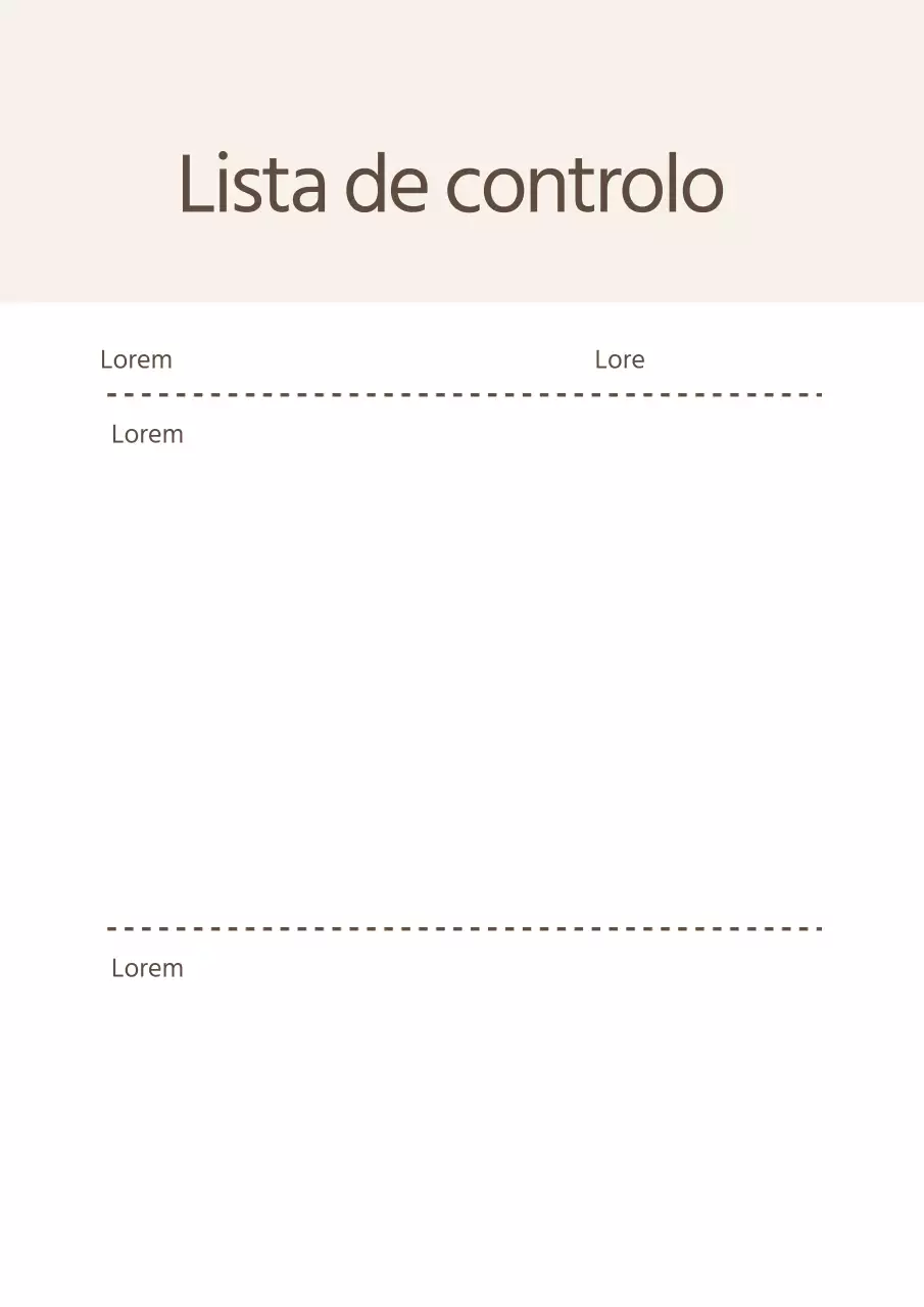 Cartaz com design simples de lista de controlo na cor bege