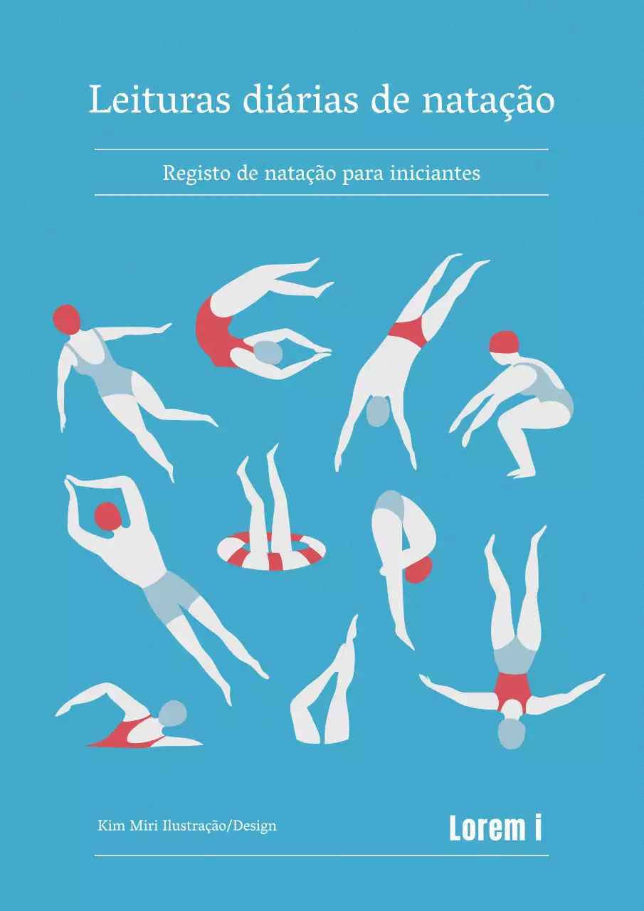 Fofos diários de banho ilustrados em azul claro