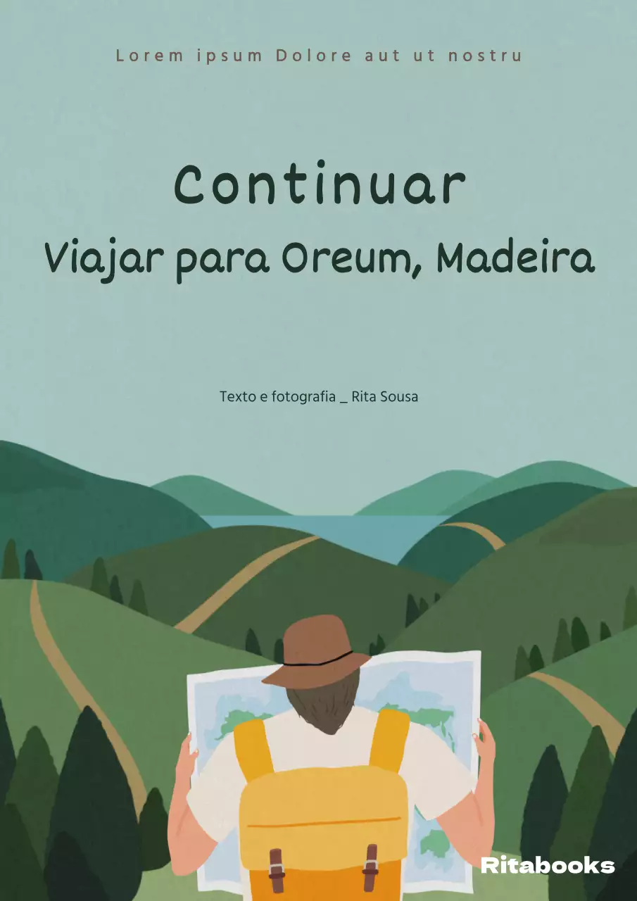 Uma viagem verde-menta, pintada à mão, ao Oreum de Jeju