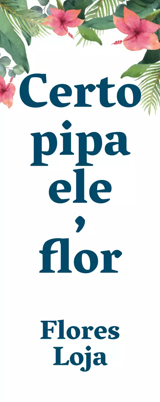 Flores acidentais em cores suaves Um simples letreiro de loja com texto de florista e ilustrações florais.