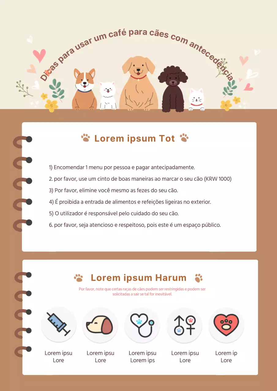 Brown Brown Dog Cafés Como utilizá-los Guia do utilizador