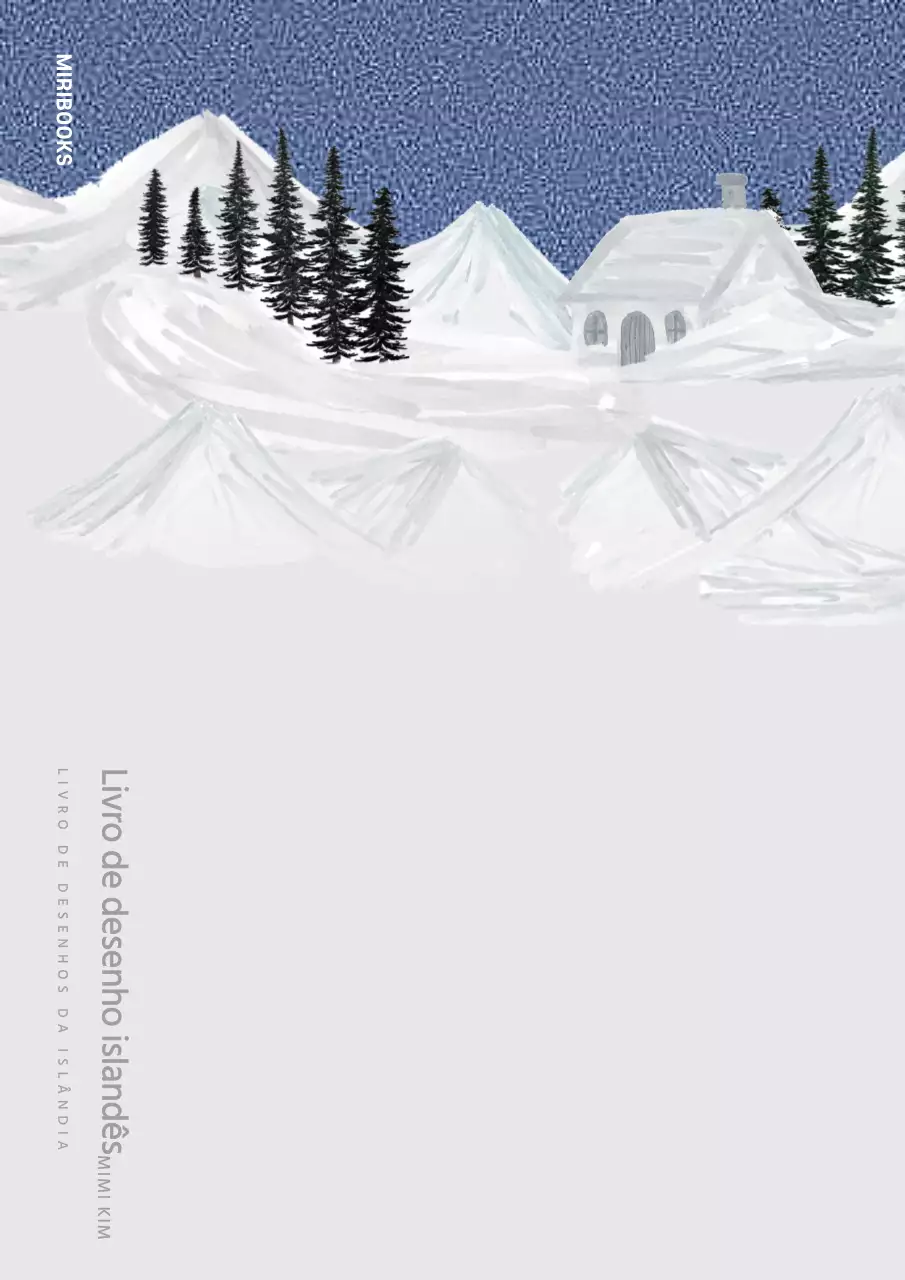 branco paisagem simplesilustração livro de desenhoedição independente design de capa de livro
