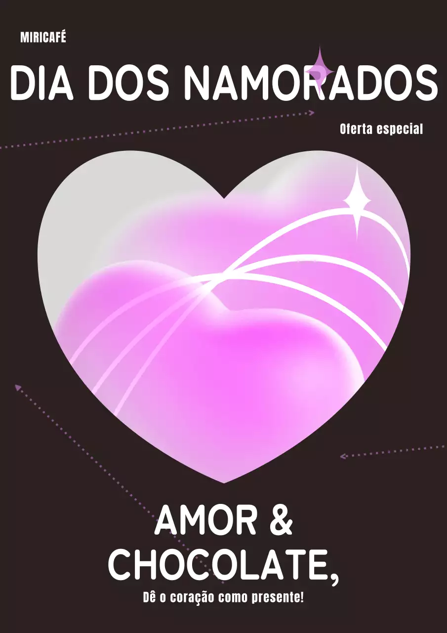 Dia dos Namorados em corações castanhos e cor-de-rosa