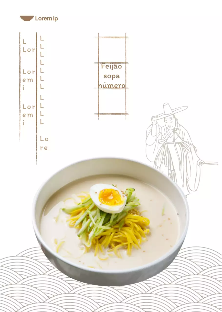 Quadro de menu oriental fixe