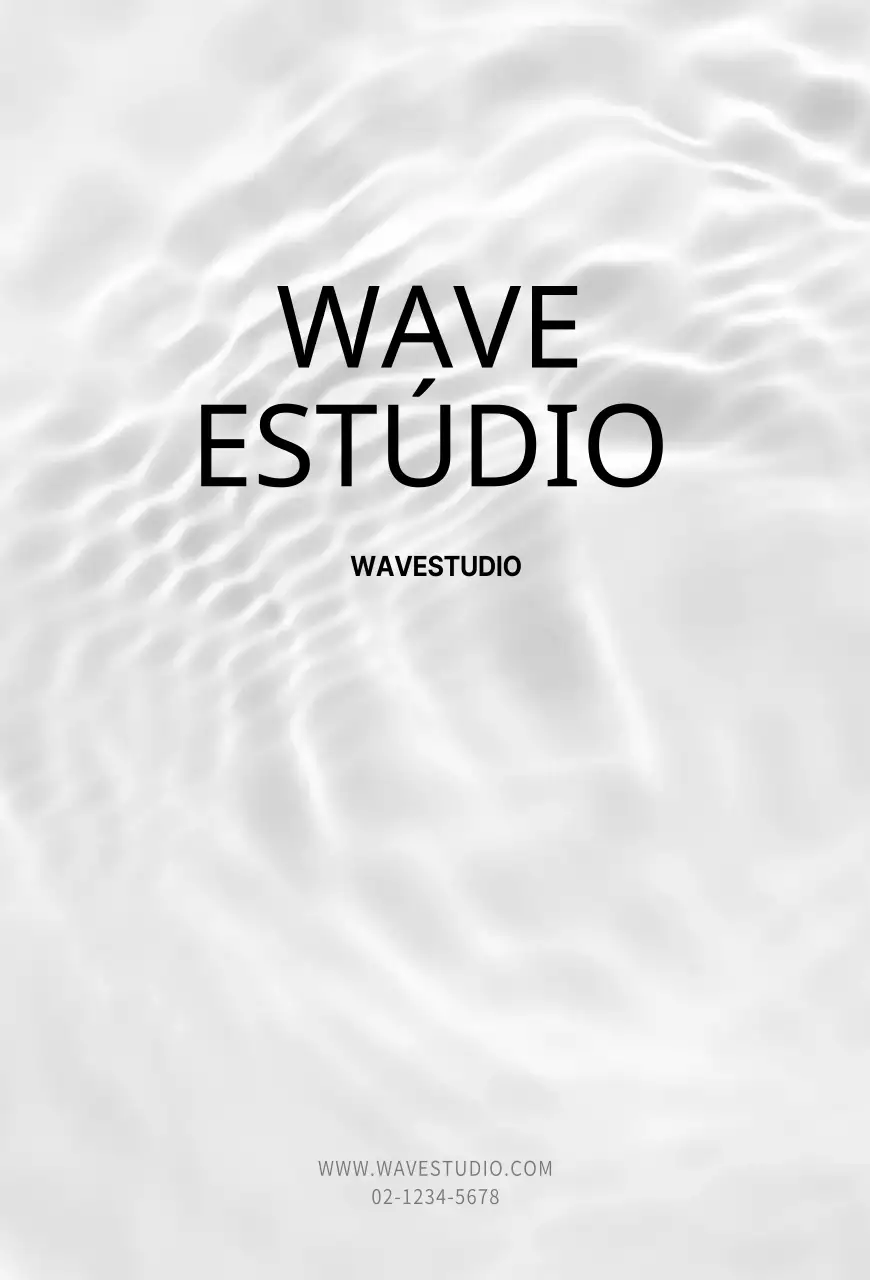 Cartão de pasta de reserva de estúdio simples Wave Photography
