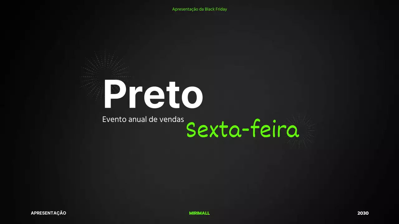 Um planeador de eventos simples para a Black Friday em preto e verde-limão