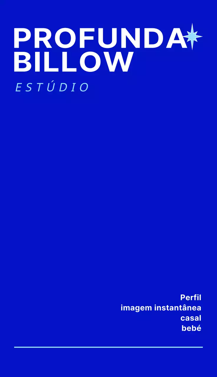 Design simples e direto de um estúdio de fotografia com ilustrações brilhantes em branco e azul claro