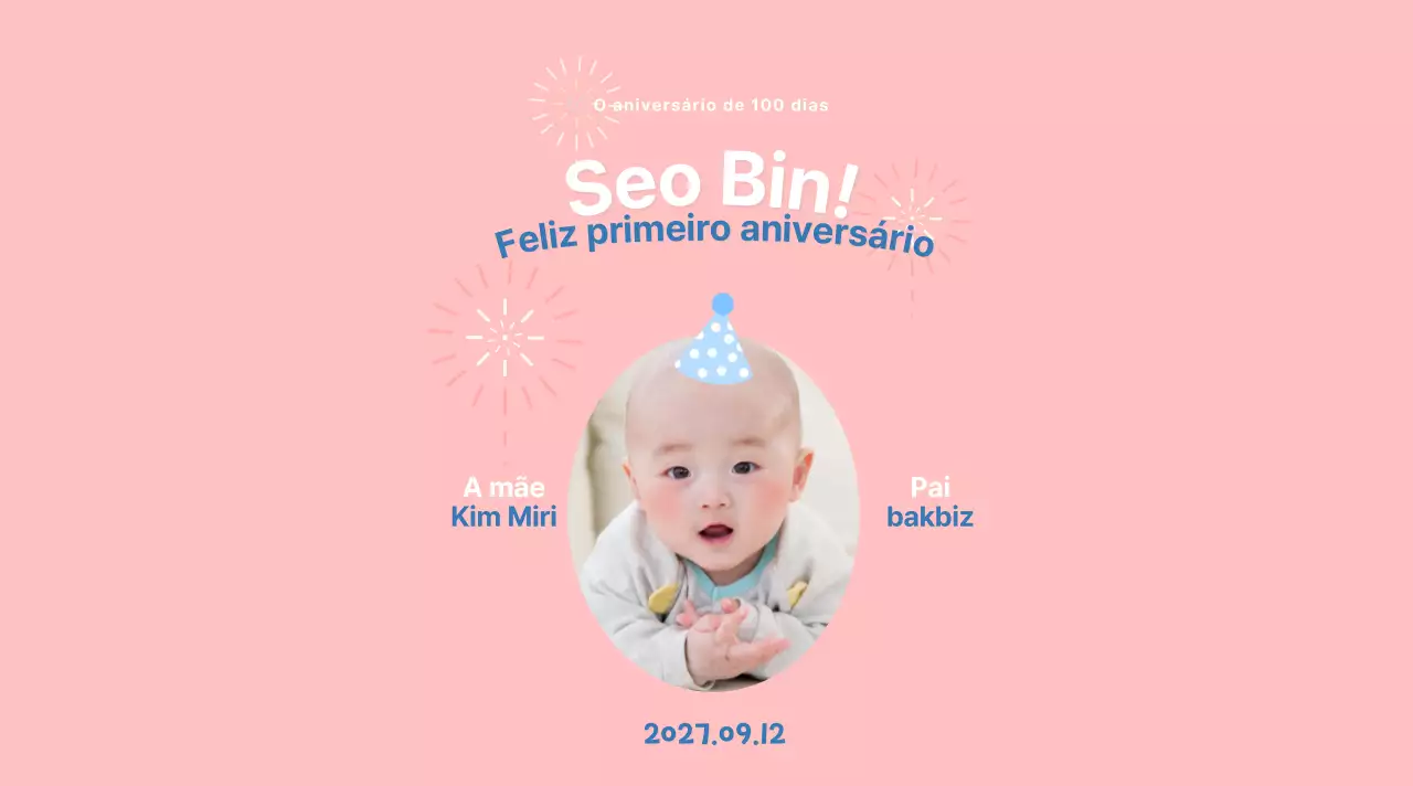 Moldura para fotografias do centésimo aniversário em tons pastel
