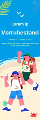 Förderung von Aufenthalten für zwei Personen am Meer und am Strand