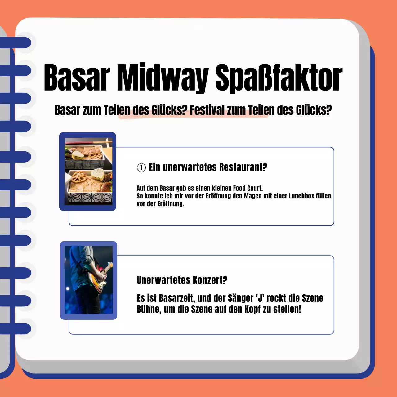 Bericht über den orange-blauen Event-Basar