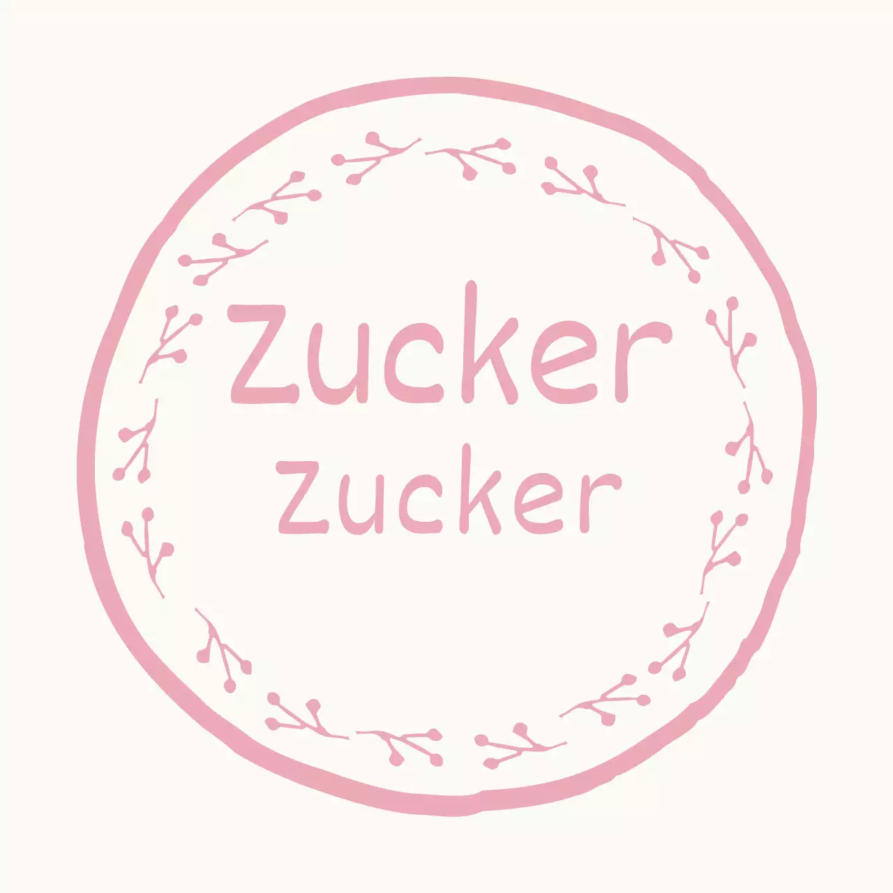 Rosa handgezeichneter handgeschriebener Aufkleber