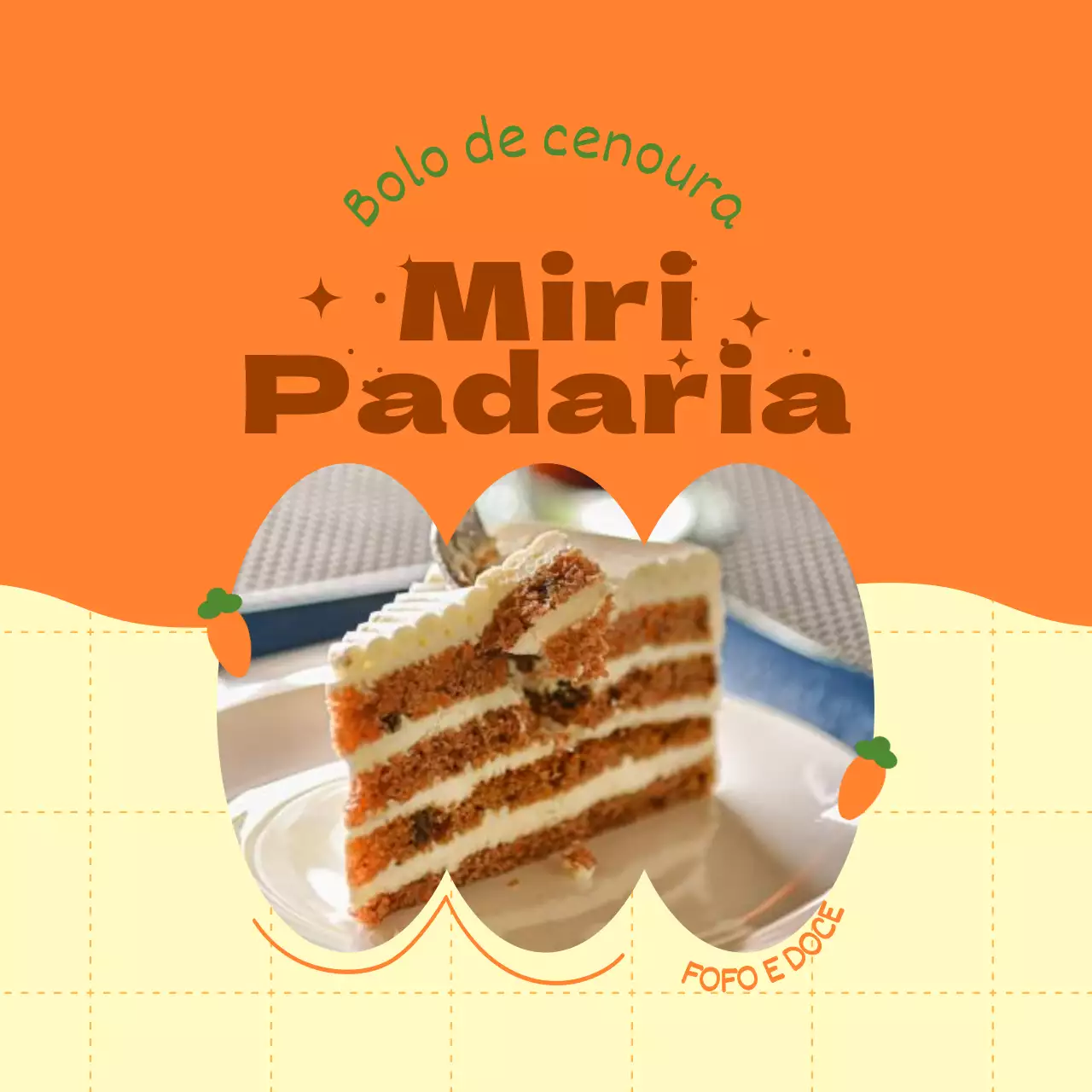 Promova o seu menu com uma bonita moldura cor de laranja