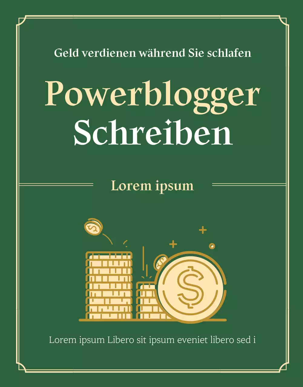 Eine saubere, grüne E-Book-Promo-Seite