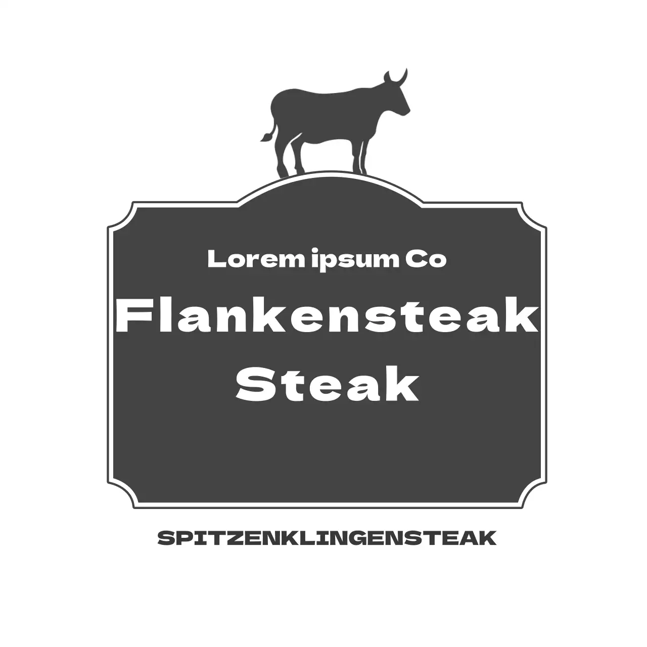 Etiketten für Flankensteak