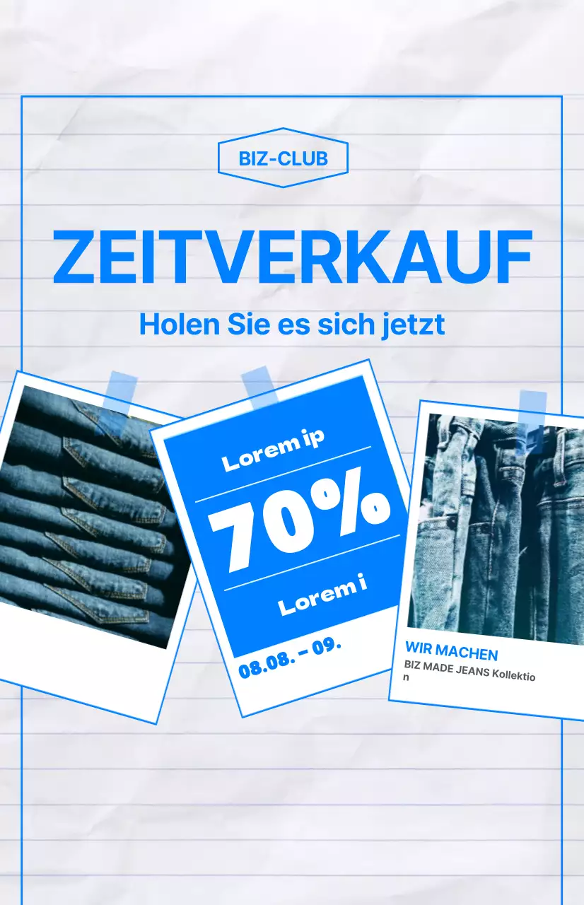 Time-Sale-Werbefahne mit sommerlichem Flair