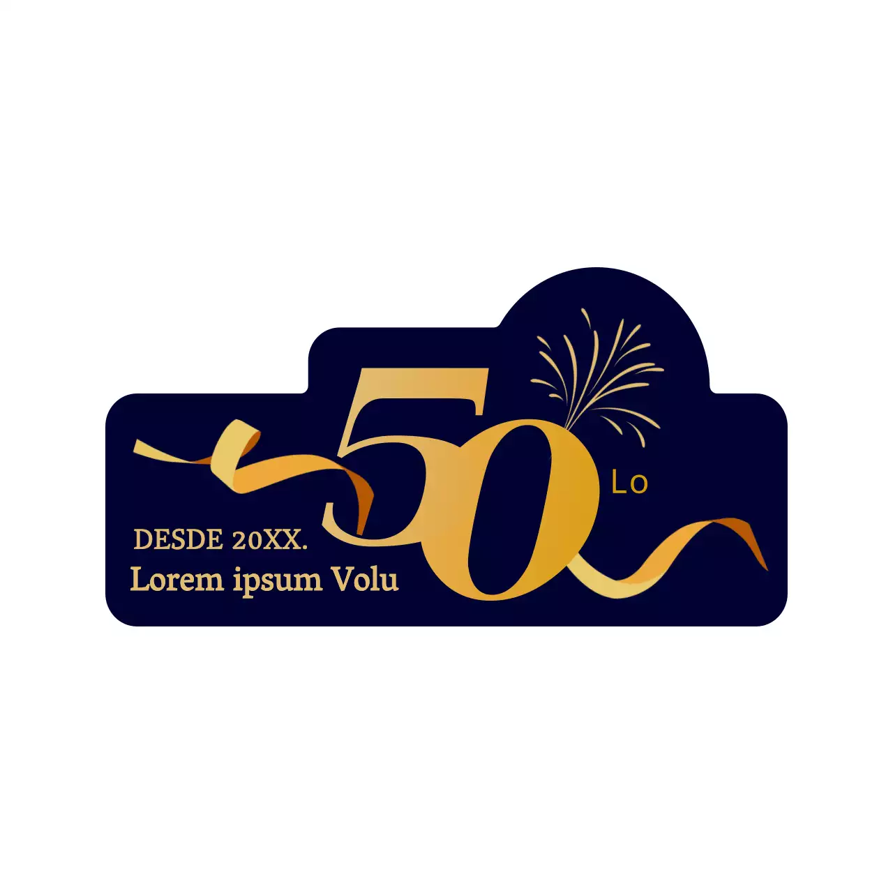 Celebre um estilo luxuoso de realce de texto em dourado e azul-marinho profundo