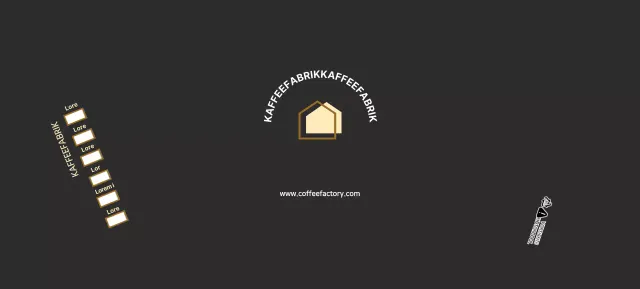 Schwarzes modernes Cafe Logo Cafe Pappbecher