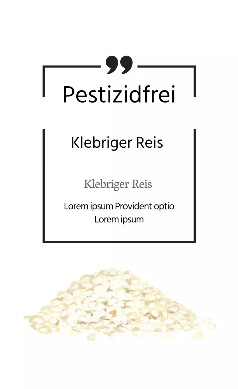 Einfaches Etikett mit weißer Linie für landwirtschaftliche Erzeugnisse