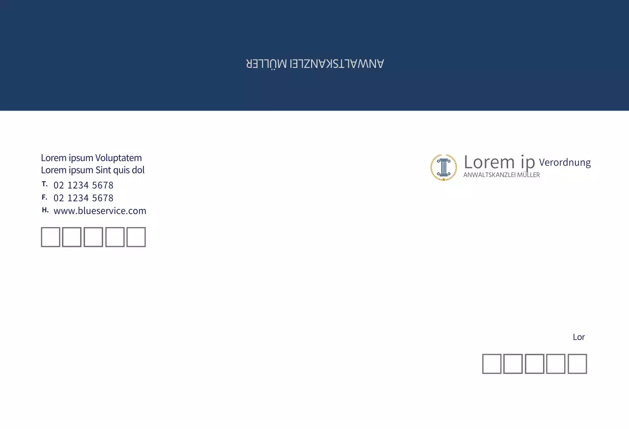 Marineblaue moderne Anwaltskanzlei