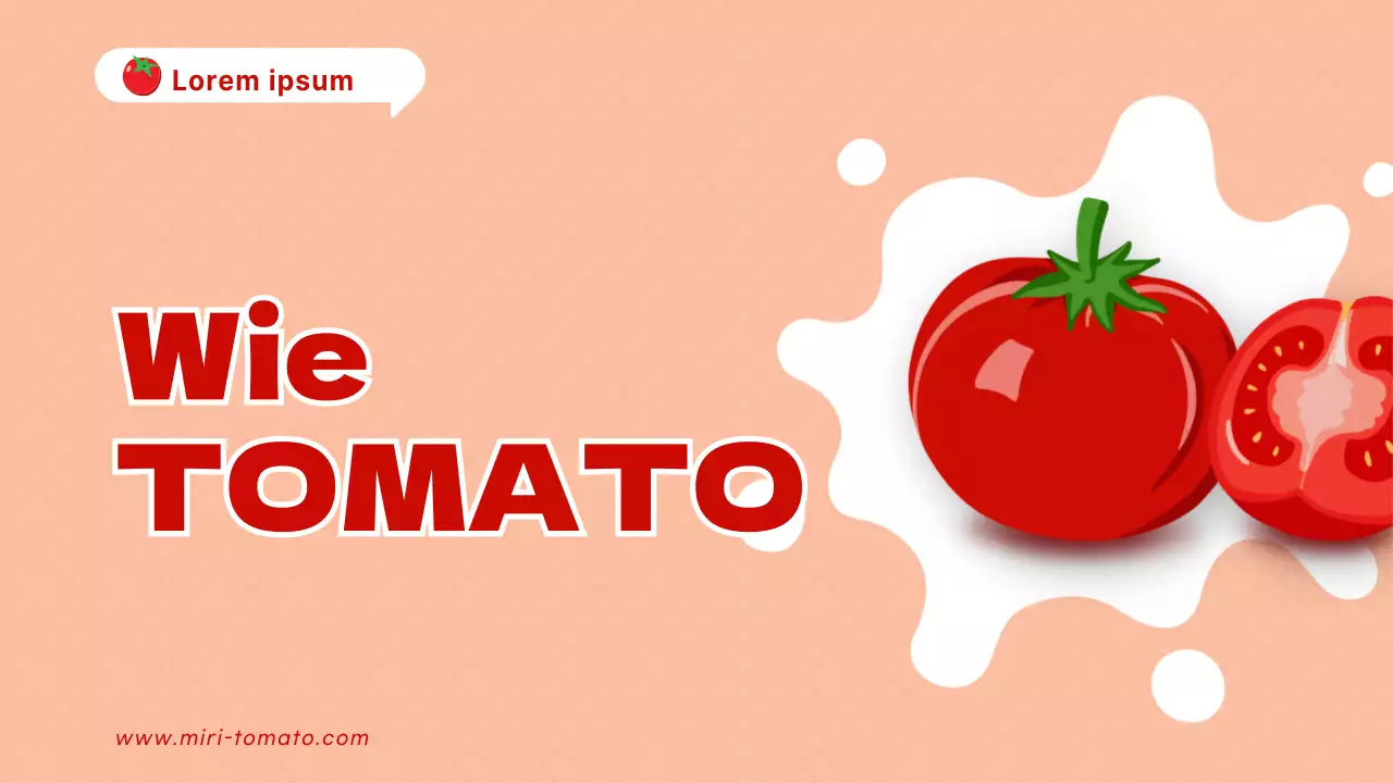 Kitschige rote und orangefarbene Tomaten erklärt