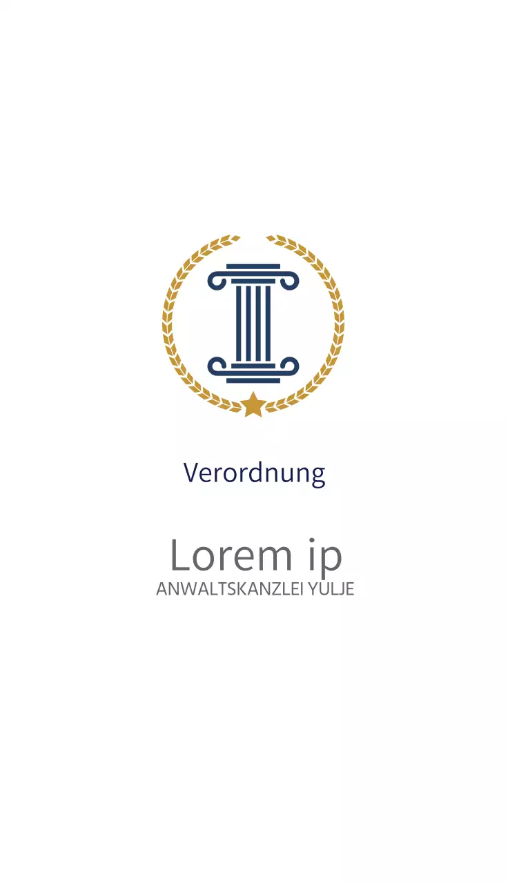 Blaues Logo saubere Anwaltskanzlei